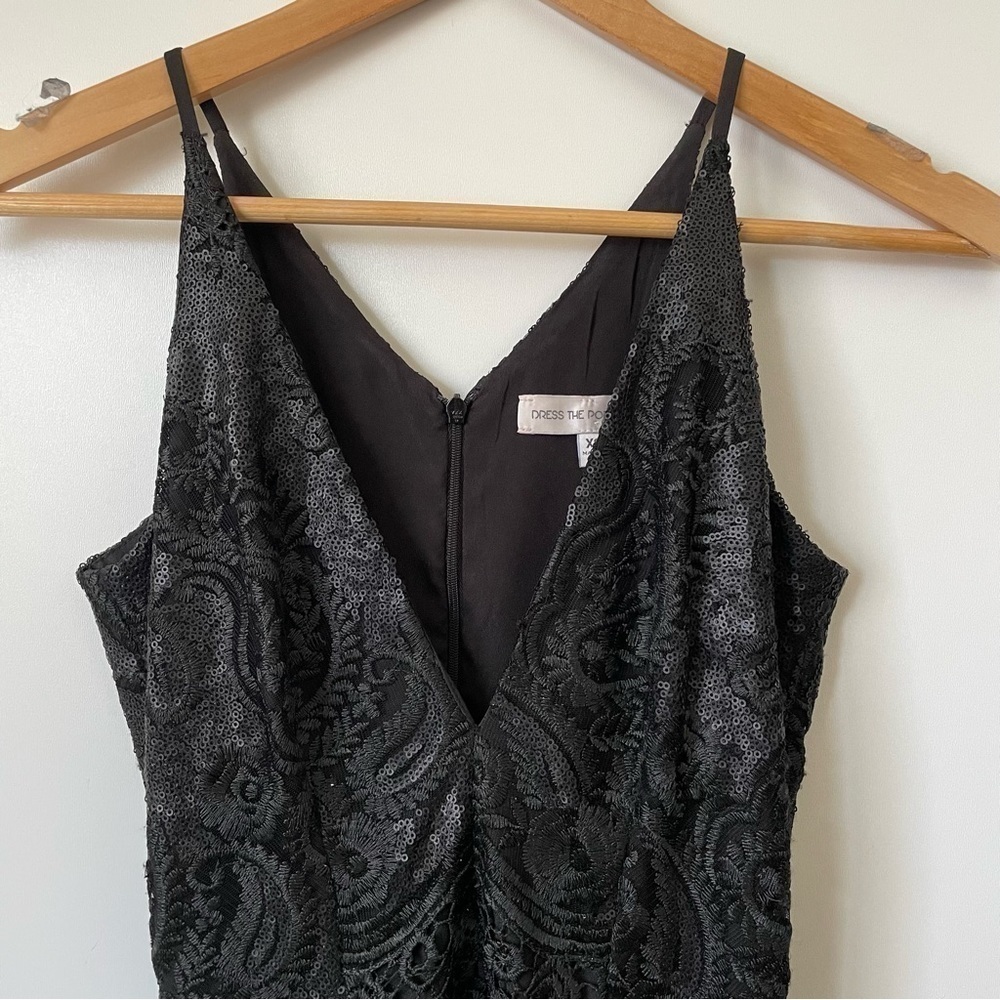 Dress The Population Lelani Mini-Illusion Corded Lace Dress, Sz XS - Picture 3 of 8